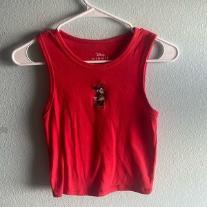 Super cute red minnie mouse crop top